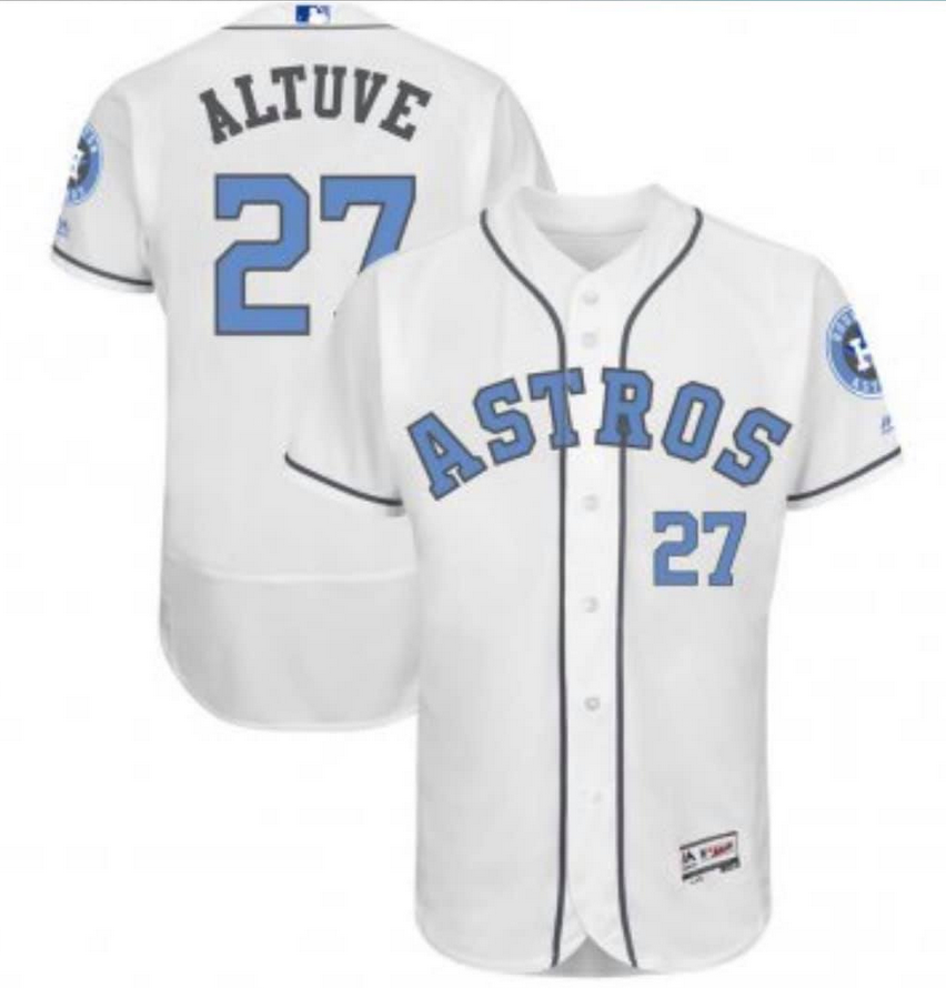 Men's Houston Astros #27 Jose Altuve White MLB Flex Base Stitched Jersey Men's Houston Astros #27 Jose Altuve White MLB Flex Base Stitched Jersey